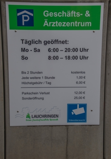 Parkhaus Lauchringen - &Oumlffnungszeiten und Preise