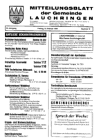 Das Mitteilungsblatt der Gemeinde Lauchringen