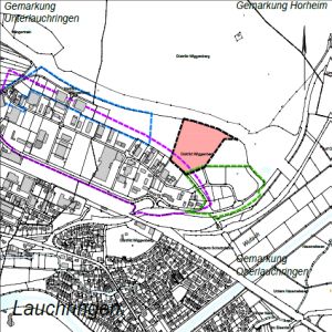 Hier sieht man den Planbereich des Bebauungsplanes Wiggenberg Ost 2.BA