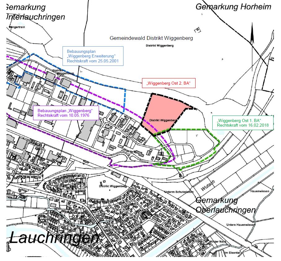 Abbildung des Bebauungsgebietes 055 - Bebauungsplan Wiggenberg Ost, 2.BA