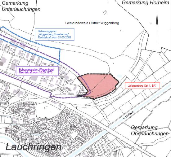 Abbildung des Bebauungsgebietes 054 - Wiggenberg Ost, 1. BA