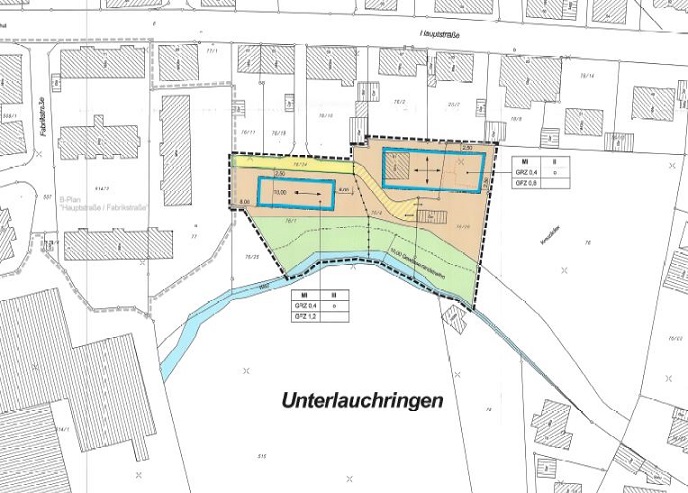 Abbildung des Bebauungsgebietes 017 - Hauptstraße Fabrikstraße Erweiterung